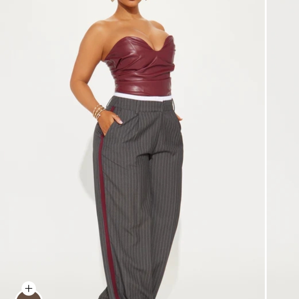 Grey Pinstripe Trouser Pant